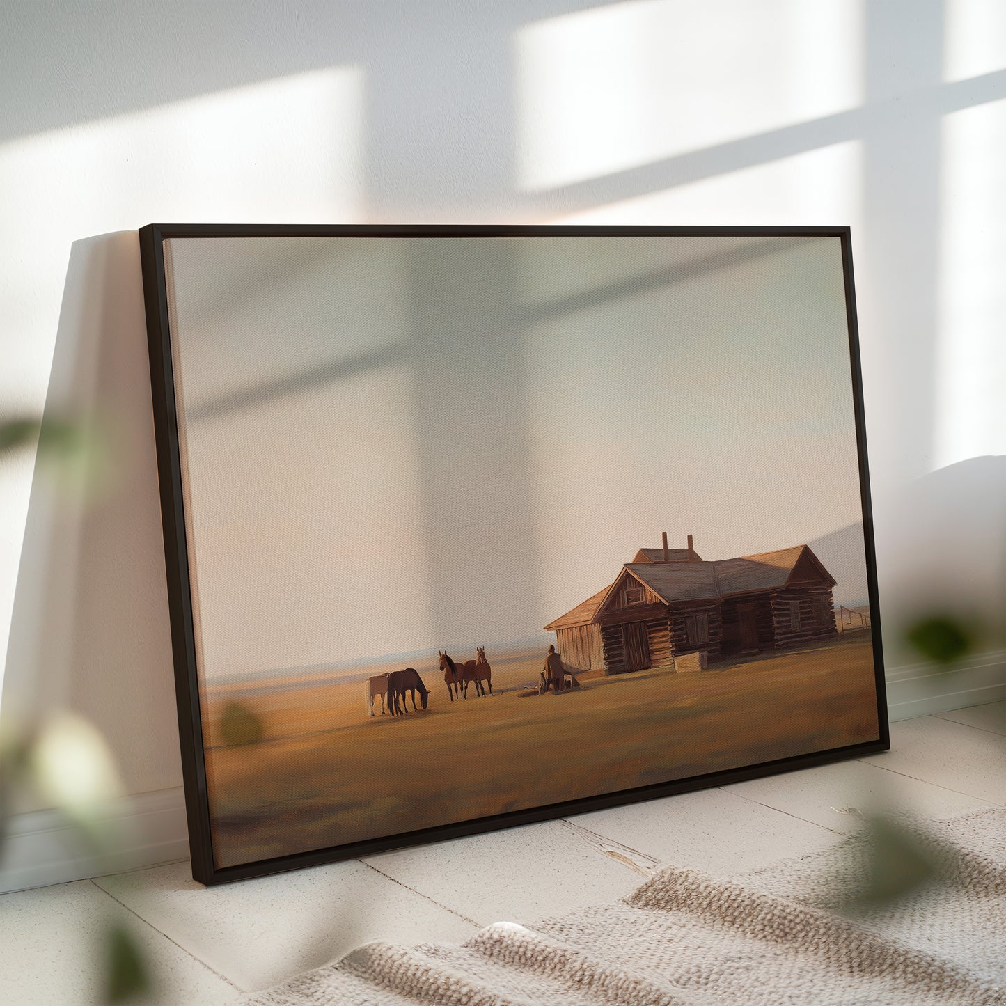 Rustic Wild West Cabin Canvas Print