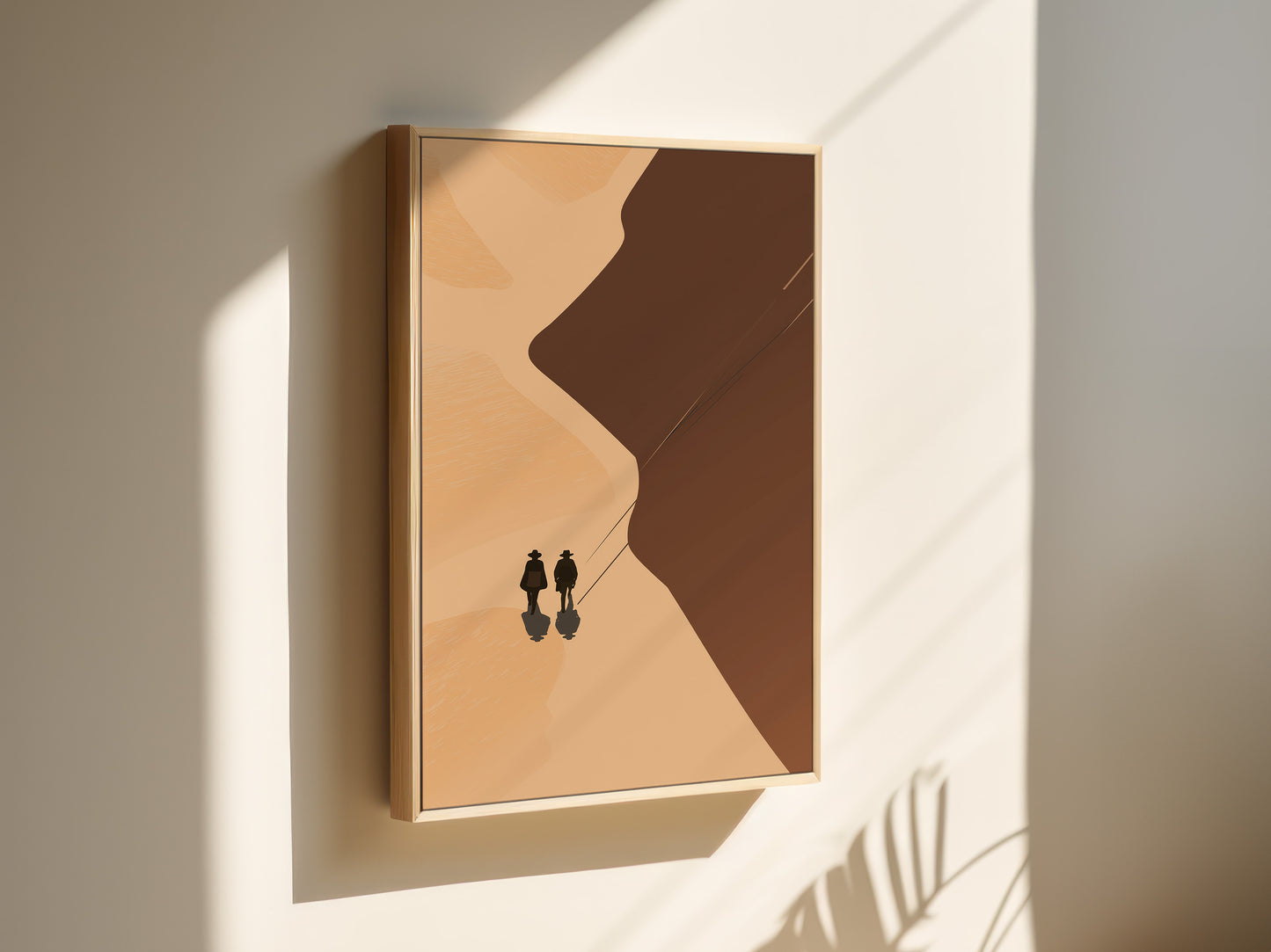 Minimalist Desert Landscape Vertical Canvas Print