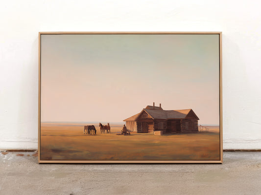 Rustic Wild West Cabin Canvas Print