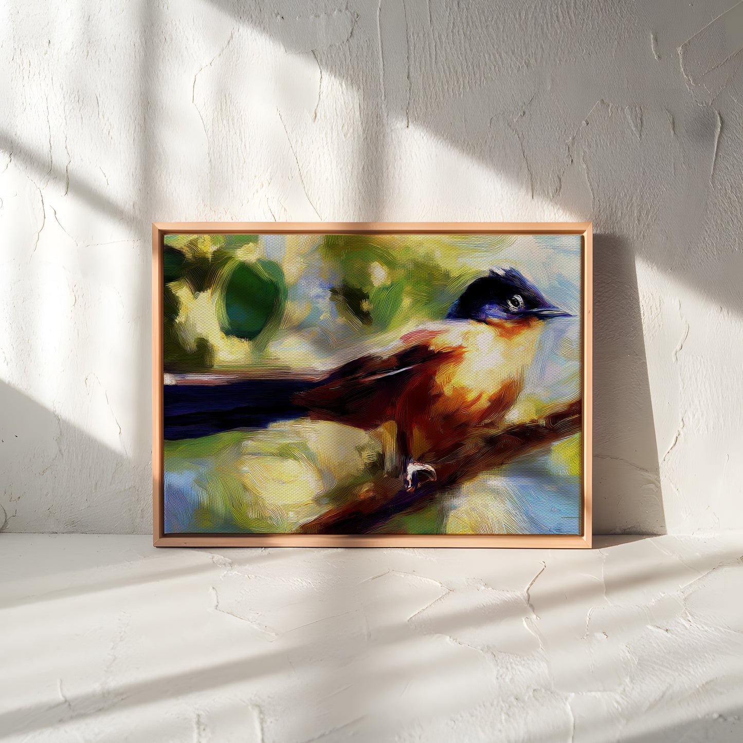 Vibrant Songbird Canvas: Nature-Inspired Art