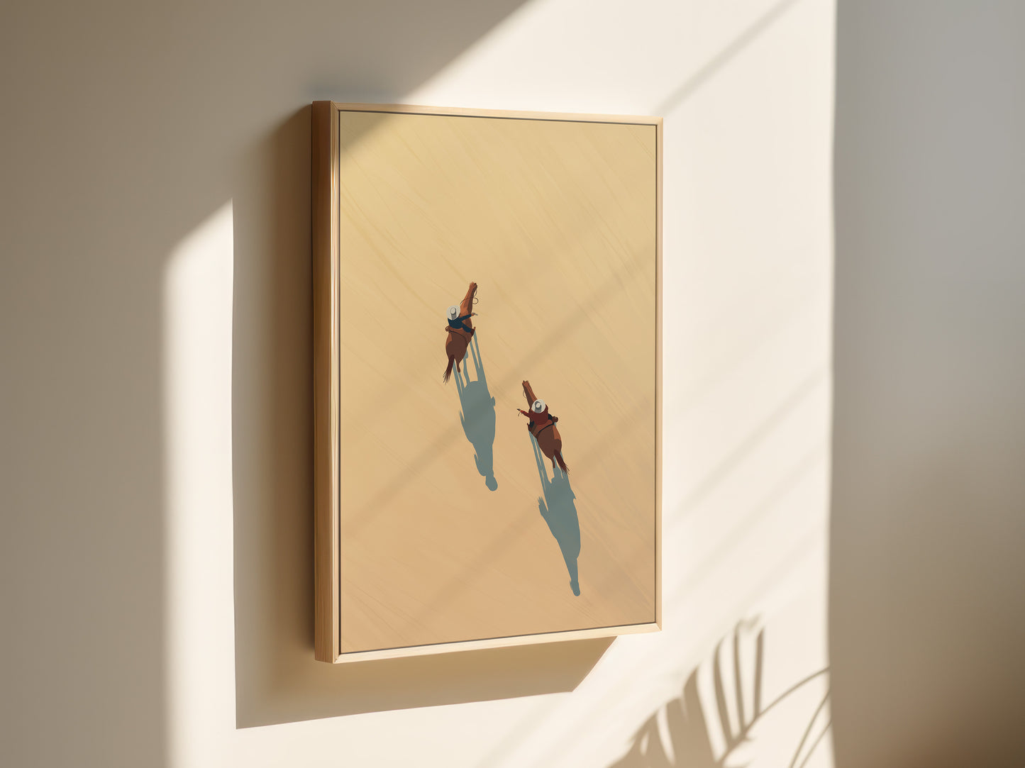 Minimalist Equestrian Shadow Canvas Print