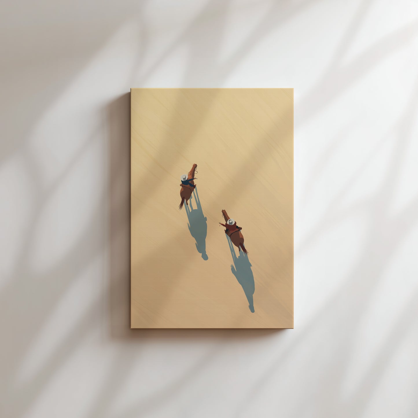 Minimalist Equestrian Shadow Canvas Print