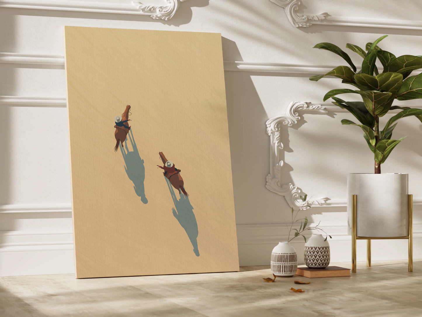 Minimalist Equestrian Shadow Canvas Print