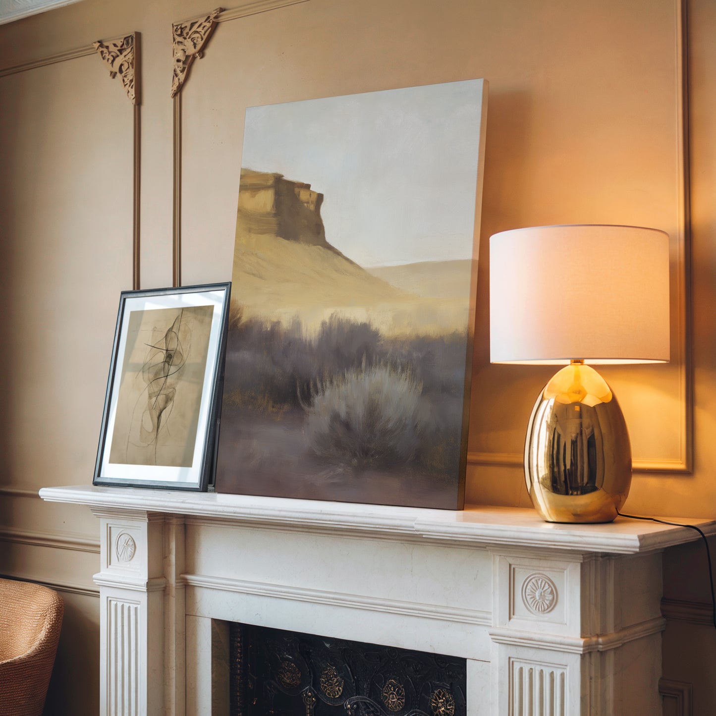 Desert Landscape Canvas Print: Premium Vertical Wall Art