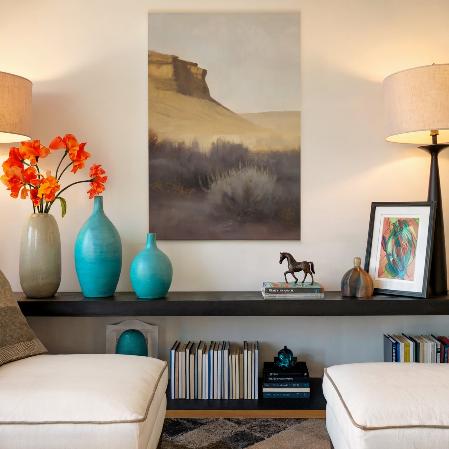 Desert Landscape Canvas Print: Premium Vertical Wall Art