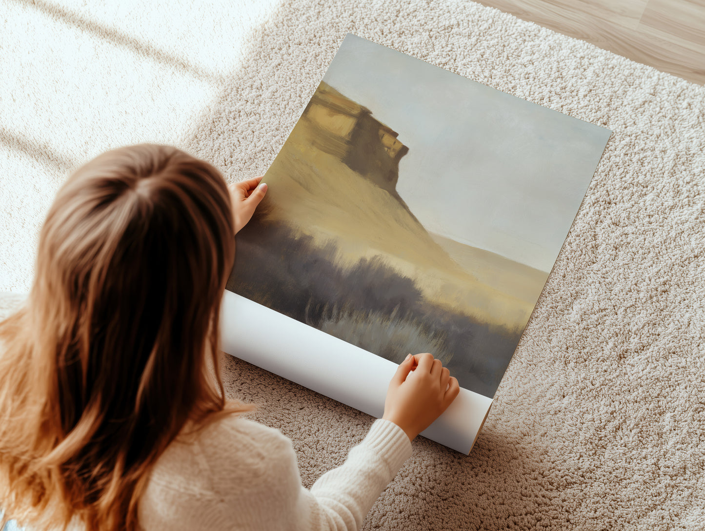 Desert Landscape Canvas Print: Premium Vertical Wall Art