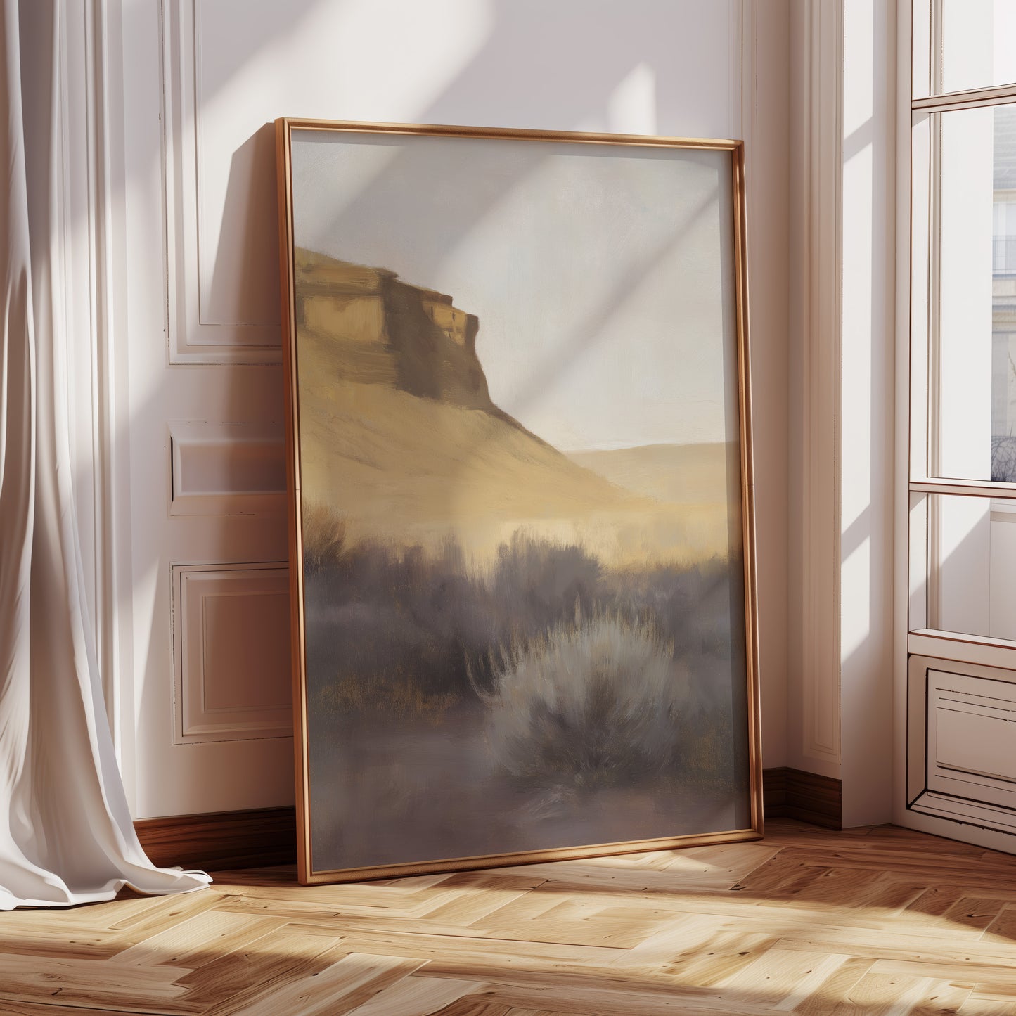 Desert Landscape Canvas Print: Premium Vertical Wall Art