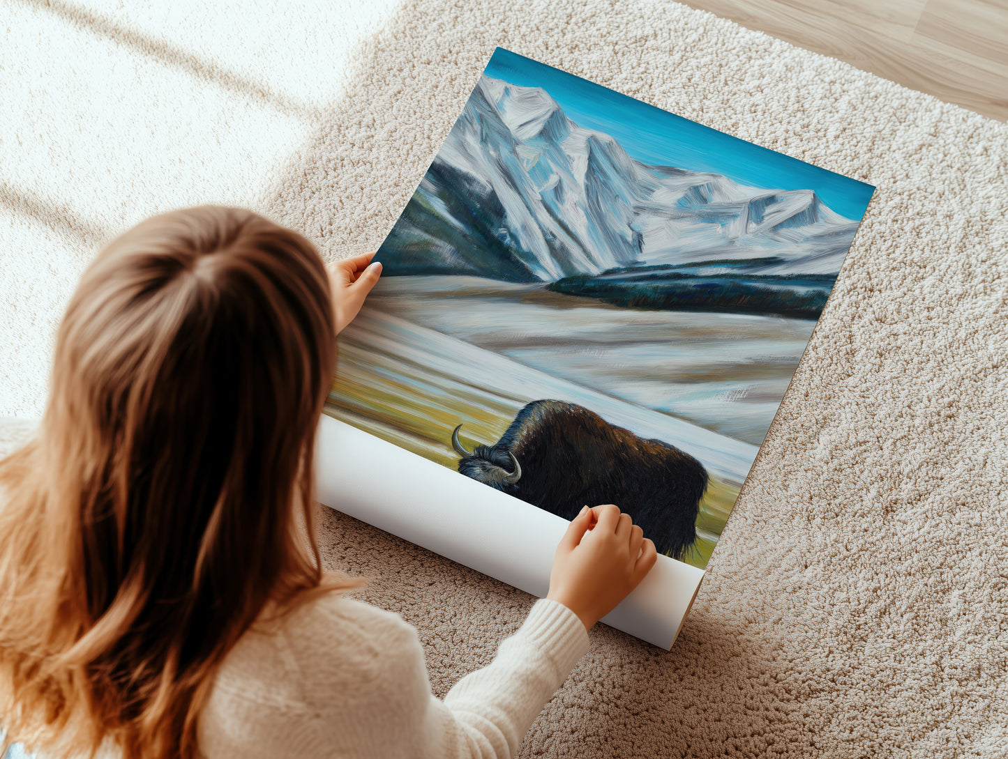 Majestic Mountain Bison Canvas Print