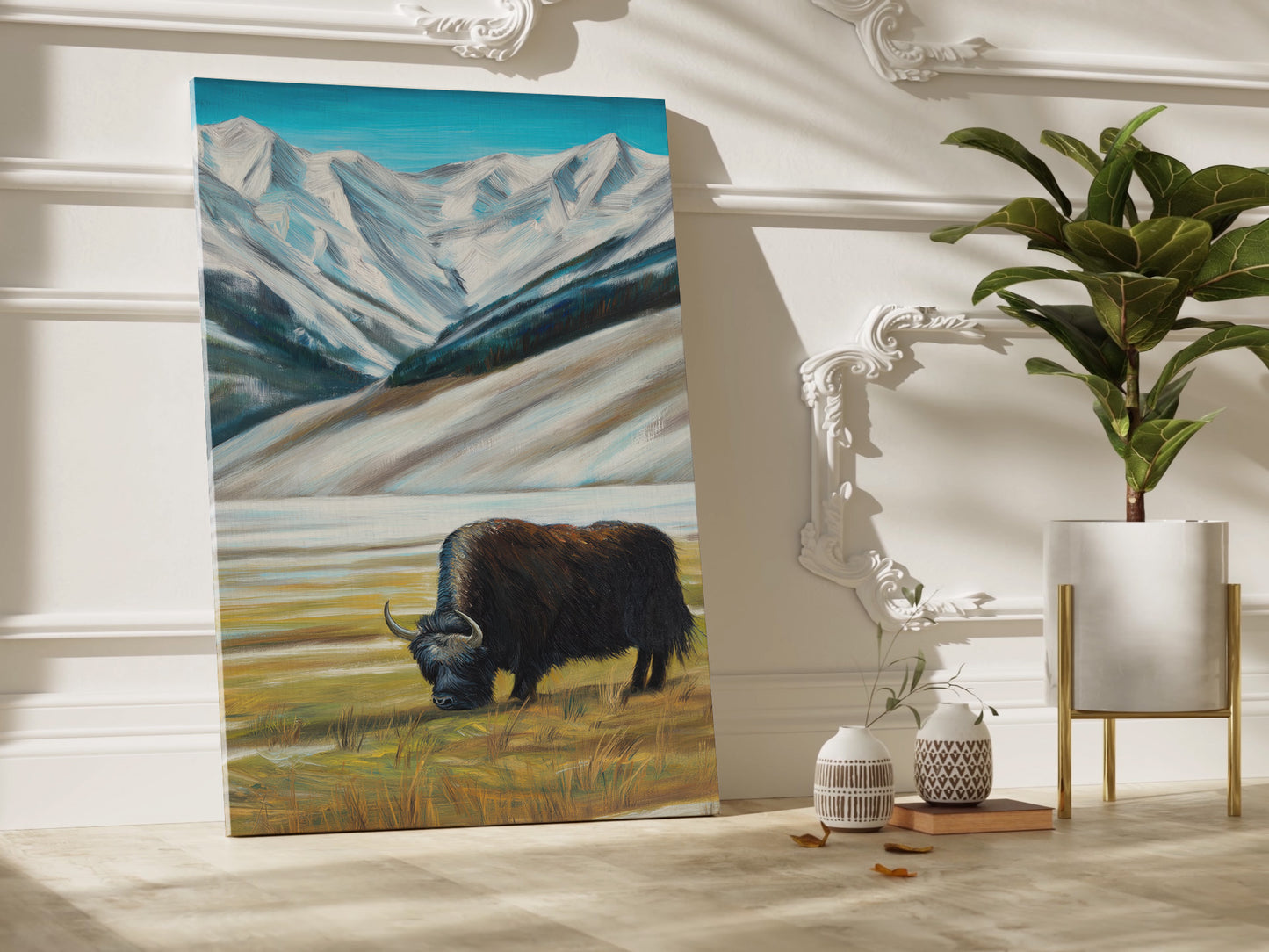 Majestic Mountain Bison Canvas Print