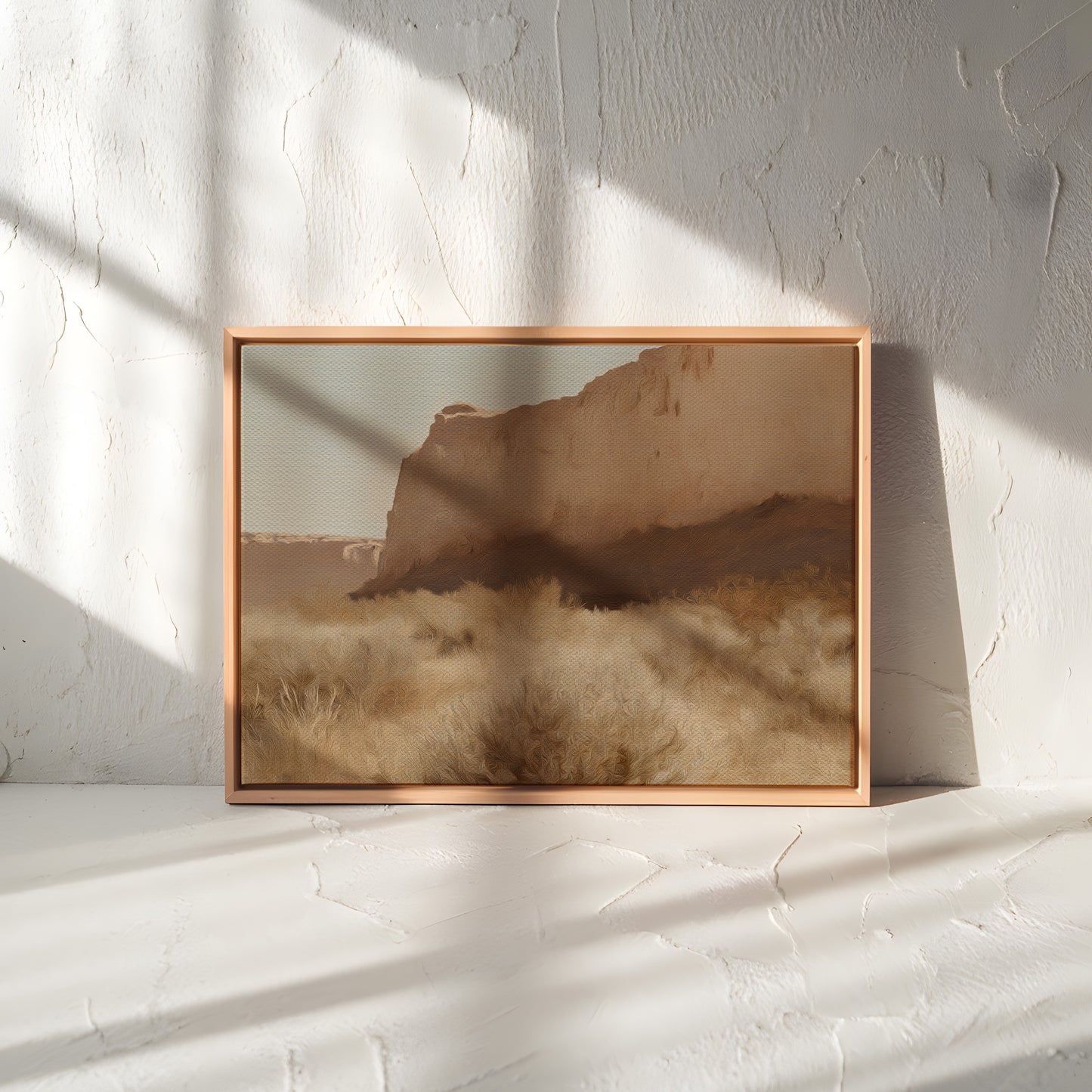 Rustic Desert Cliff Canvas Print