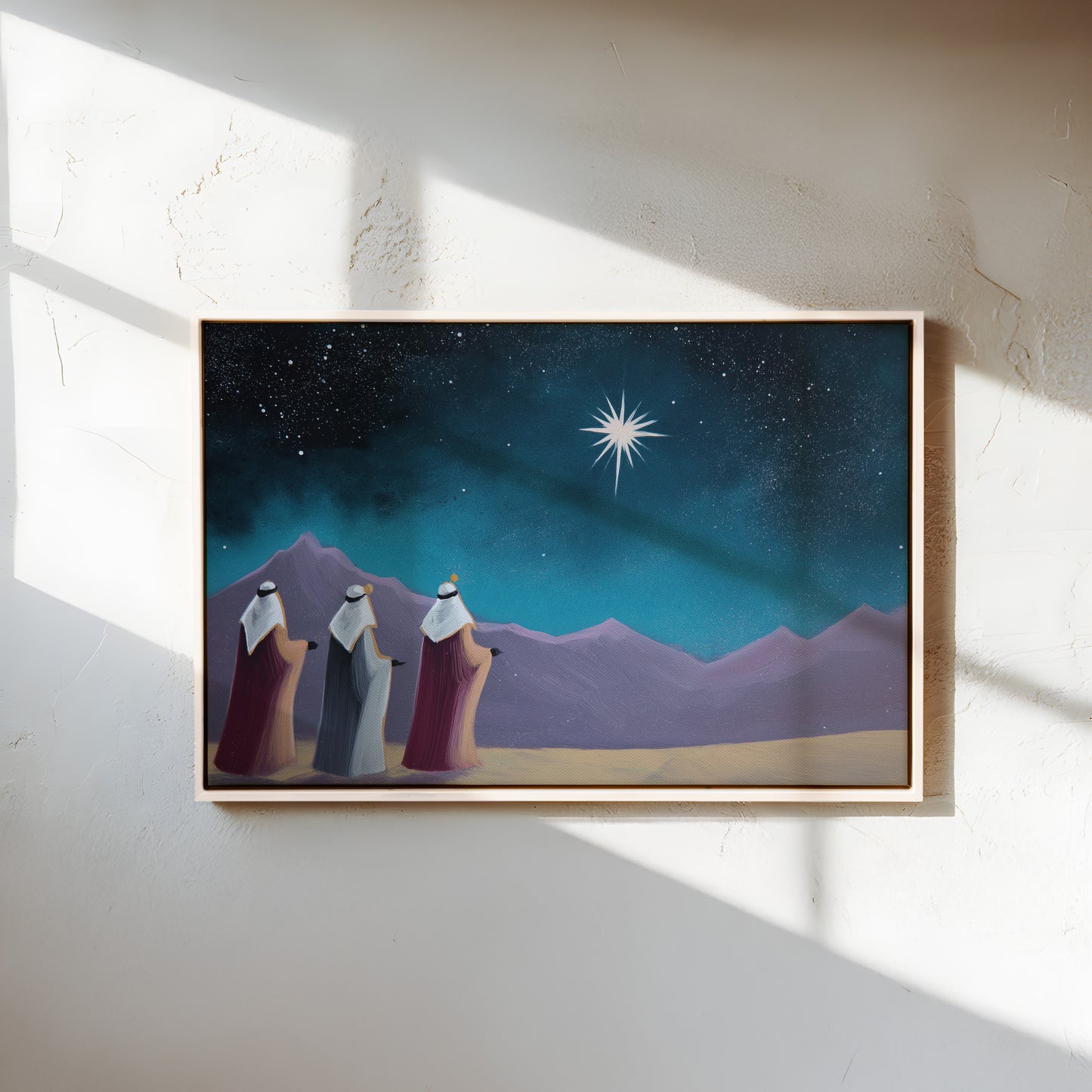 Three Wise Men Canvas Print: Star of Bethlehem Night Sky Art