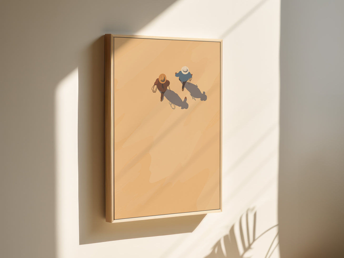 Minimalist Aerial Beach Walk Canvas Art