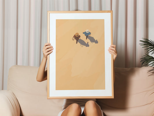 Minimalist Desert Walk Canvas Art