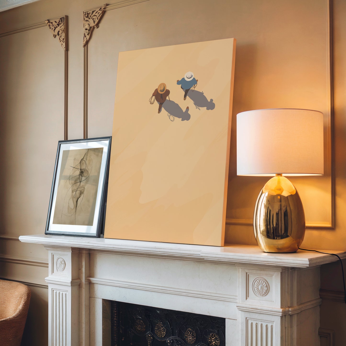 Minimalist Desert Walk Canvas Art