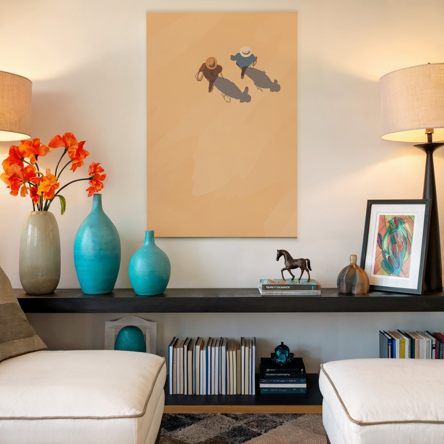 Minimalist Desert Walk Canvas Art