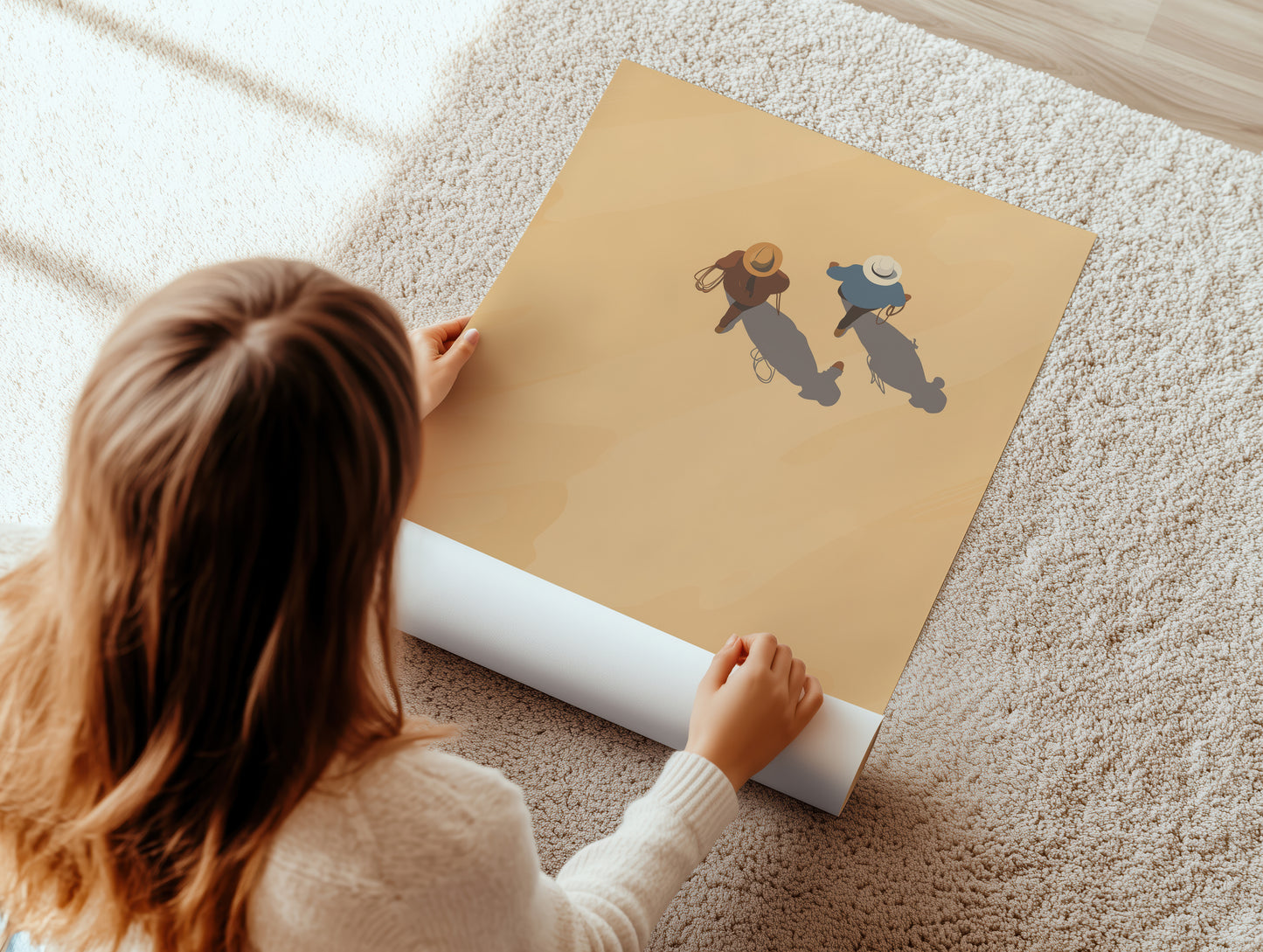 Minimalist Desert Walk Canvas Art