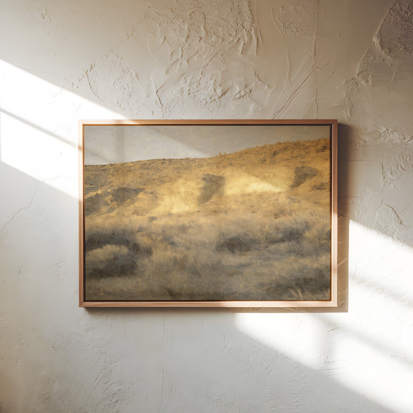 Golden Desert Landscape Canvas Print