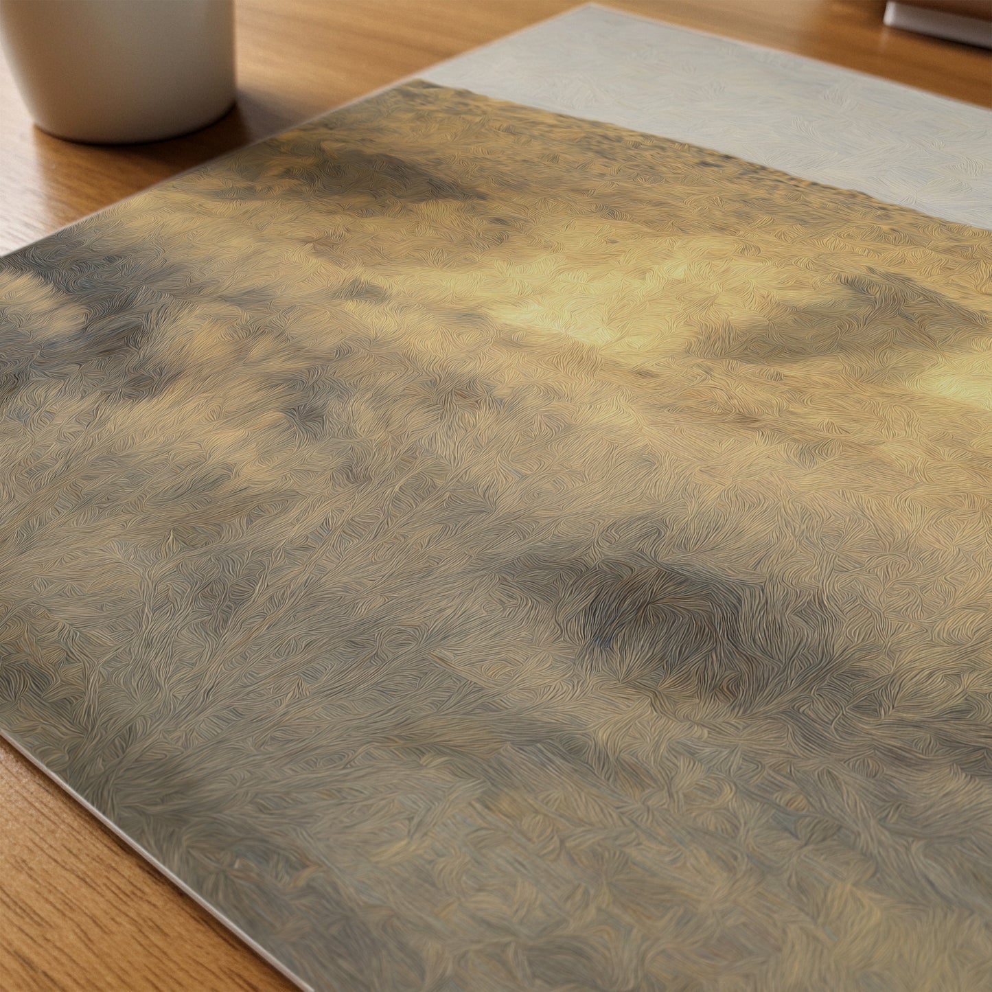 Golden Desert Landscape Canvas Print