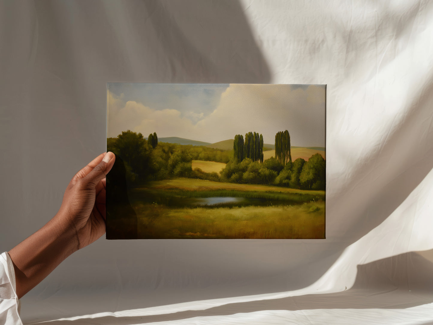 Tranquil Countryside Landscape Canvas Wall Art