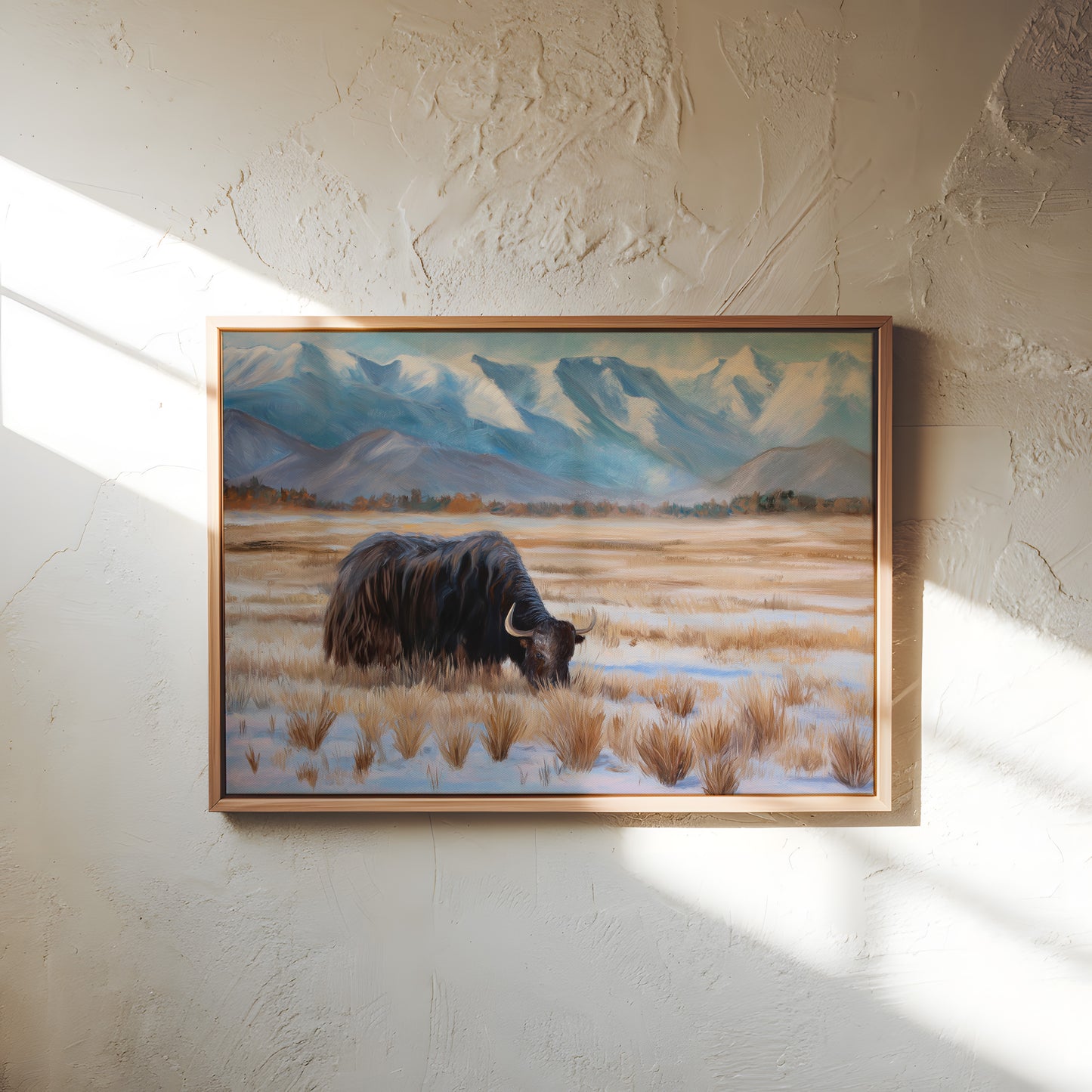 Wild Highland Yak Canvas Print: Scenic Mountain Art