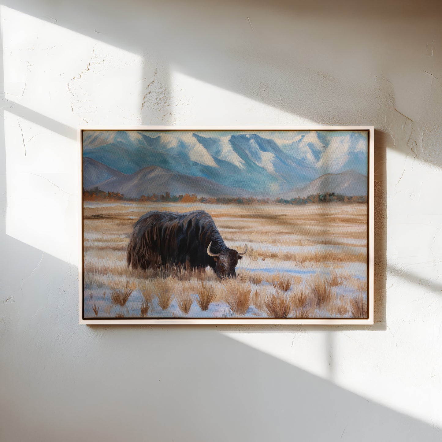 Wild Highland Yak Canvas Print: Scenic Mountain Art