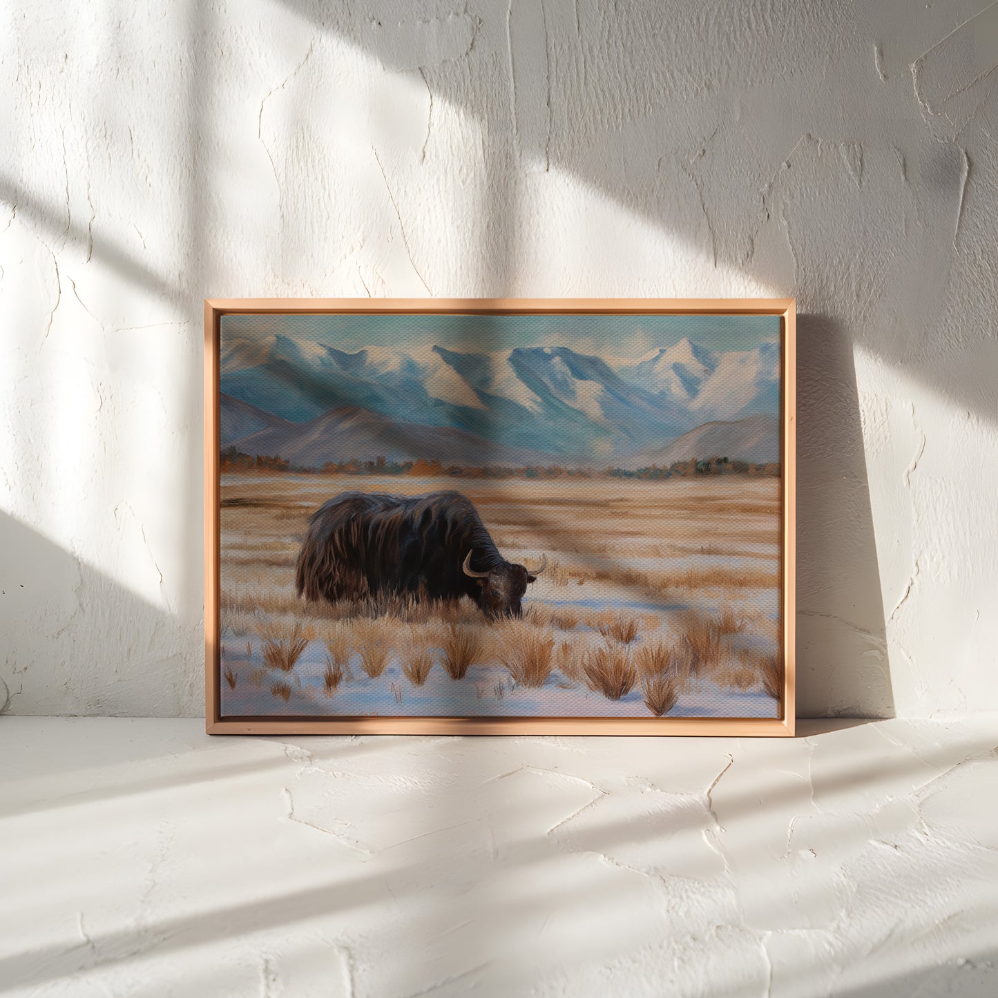Wild Highland Yak Canvas Print: Scenic Mountain Art