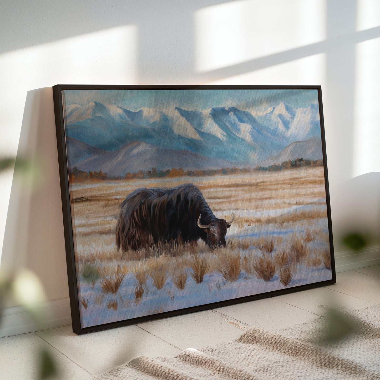 Wild Highland Yak Canvas Print: Scenic Mountain Art
