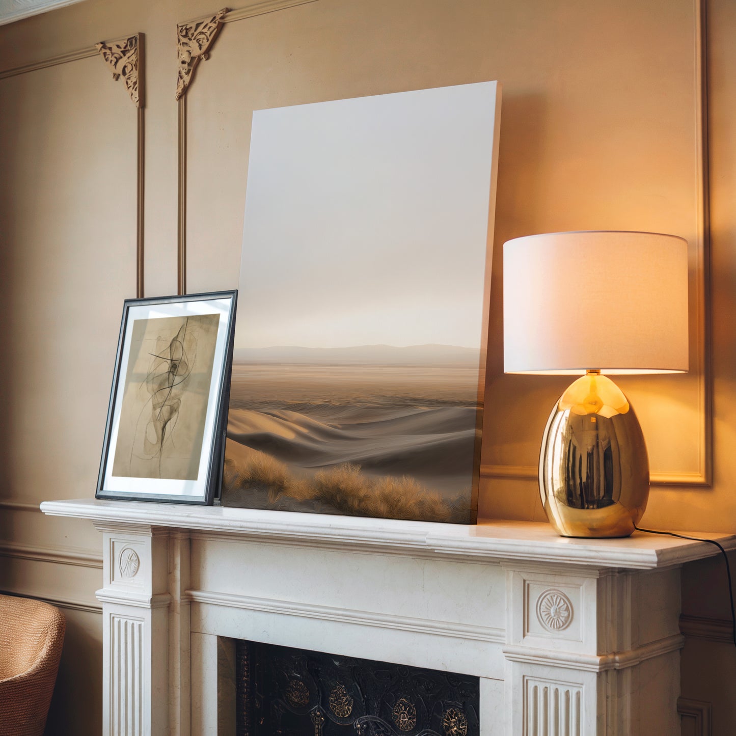 Desert Dunes Vertical Canvas Print: Premium Wall Art