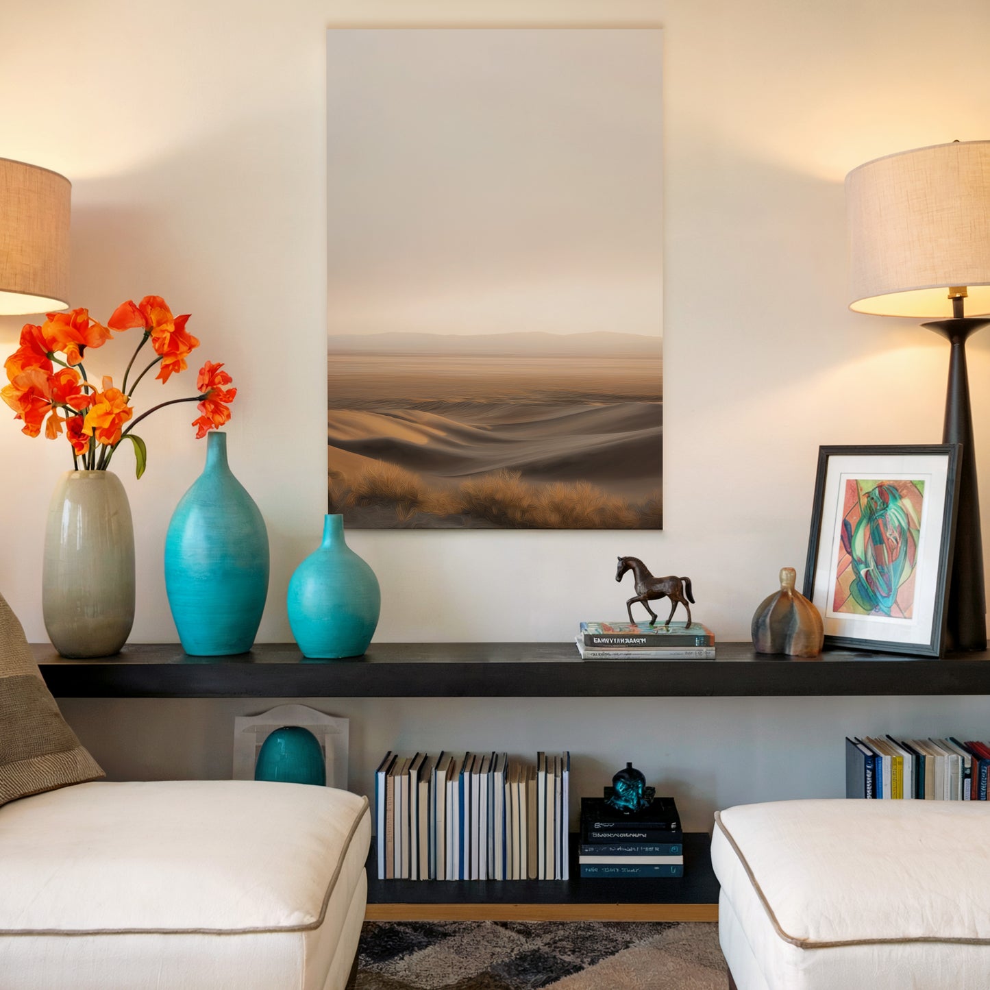 Desert Dunes Vertical Canvas Print: Premium Wall Art