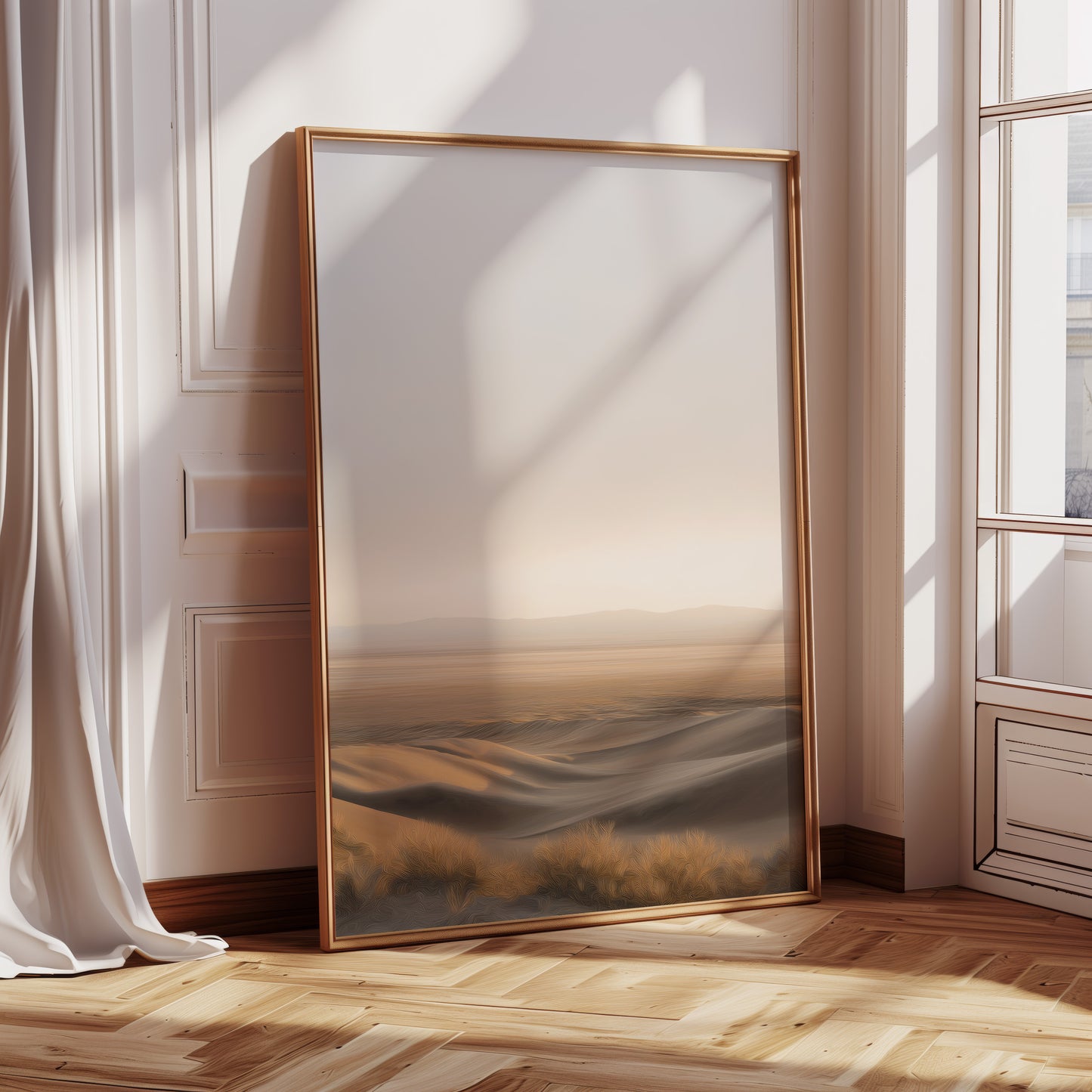 Desert Dunes Vertical Canvas Print: Premium Wall Art
